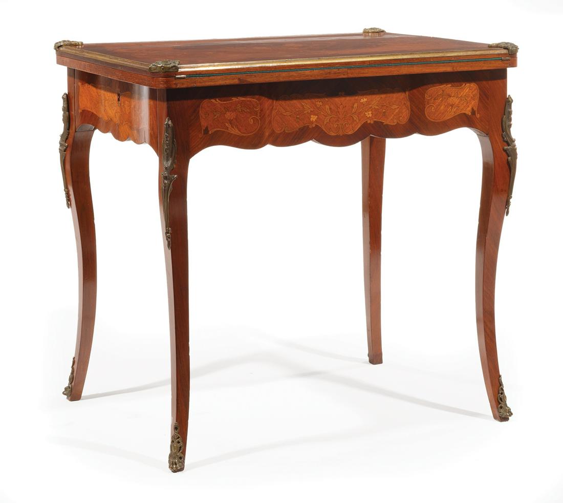 Bronze-Mounted Kingwood and Marquetry Games Table (1 of 8)