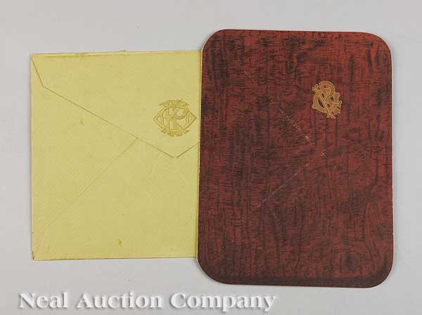 Krewe of Proteus Ball invitation: [Mardi Gras], Krewe of Proteus Ball invitation and envelope, 1887, "Andersen's Fairy Tales", reproduced in Henri Schindler's Mardi Gras Treasures: Invitations of the Golden Age, Pelican Publishing Com