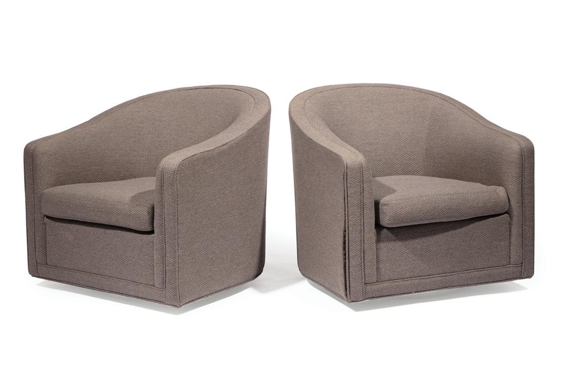 Pair of Attributed to Milo Baughman Swivel Chairs (1 of 3)