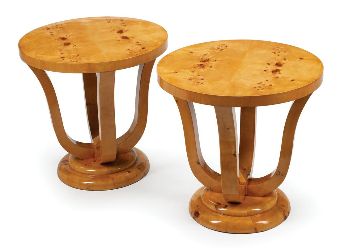 Pair of Art Deco-Style Circular Tables (1 of 3)