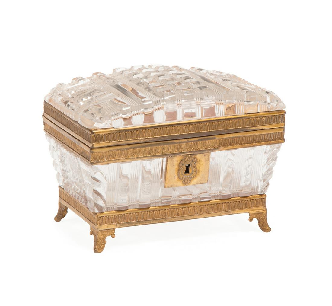 Baccarat-Style Bronze-Mounted Cut Crystal Box (1 of 4)