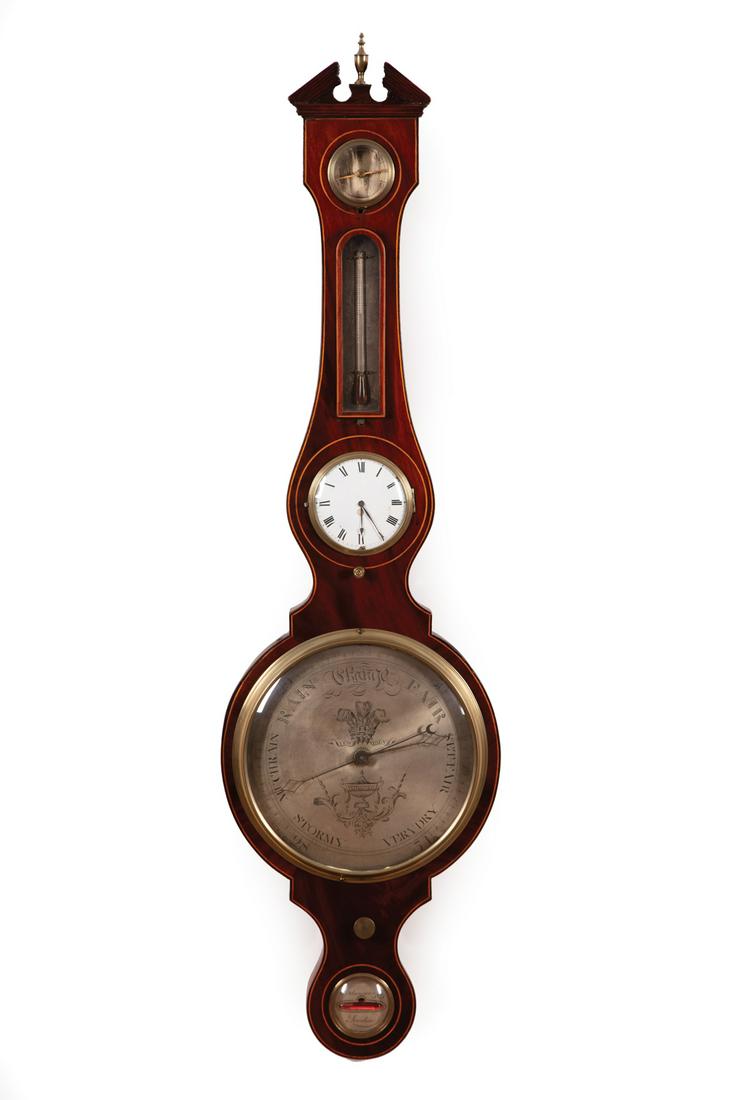 Adamson, London Inlaid Mahogany Barometer (1 of 14)