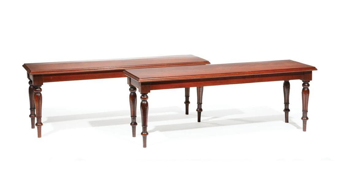 William IV-Style Carved Mahogany Low Benches (1 of 11)