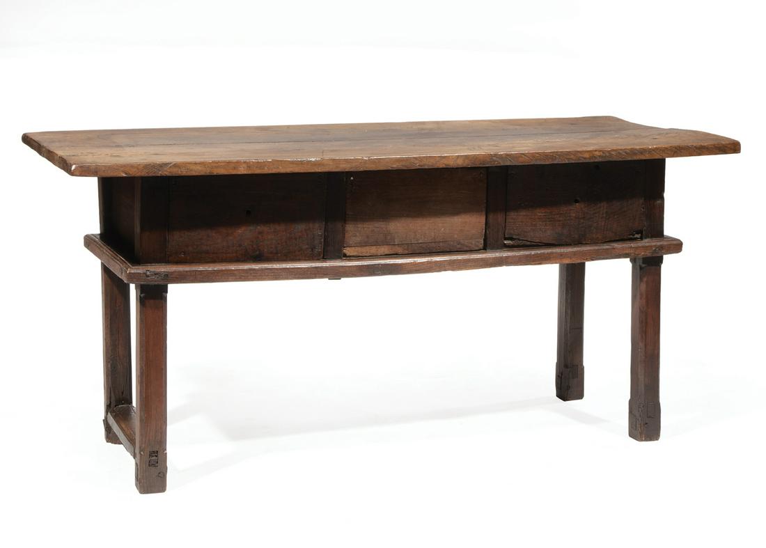 Spanish Colonial Tropical Hardwood Console Table (1 of 4)