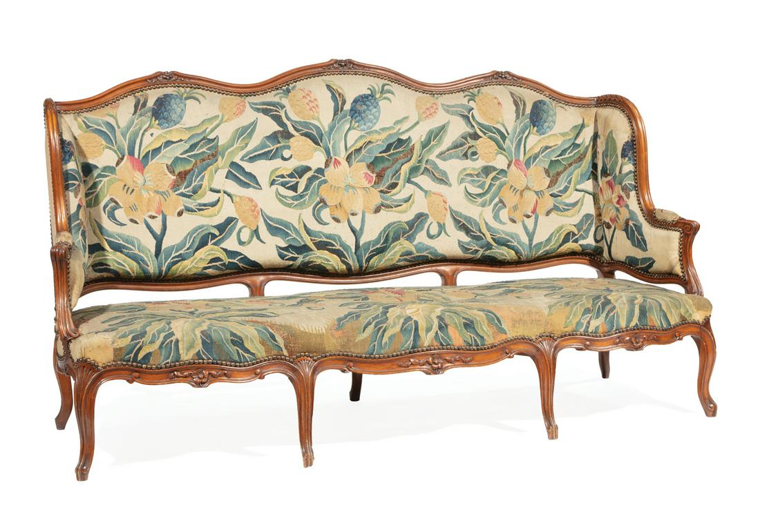 Louis XV-Style Carved Walnut Settee (1 of 15)