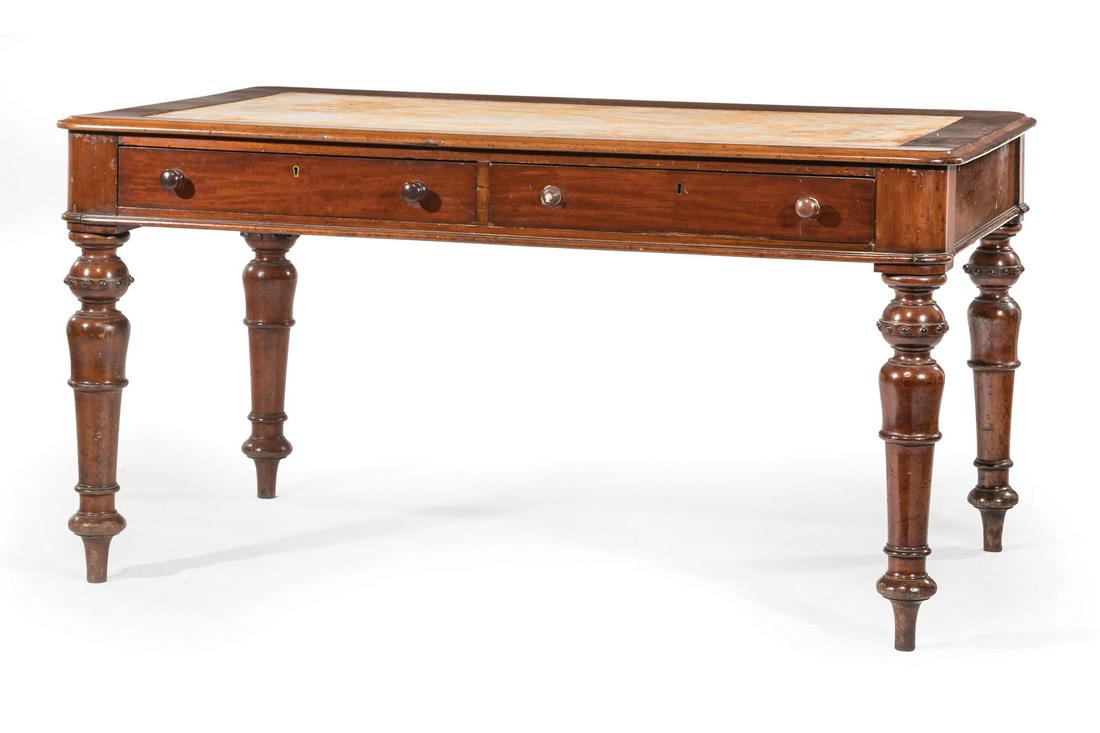William IV Carved Mahogany Writing Table (1 of 3)