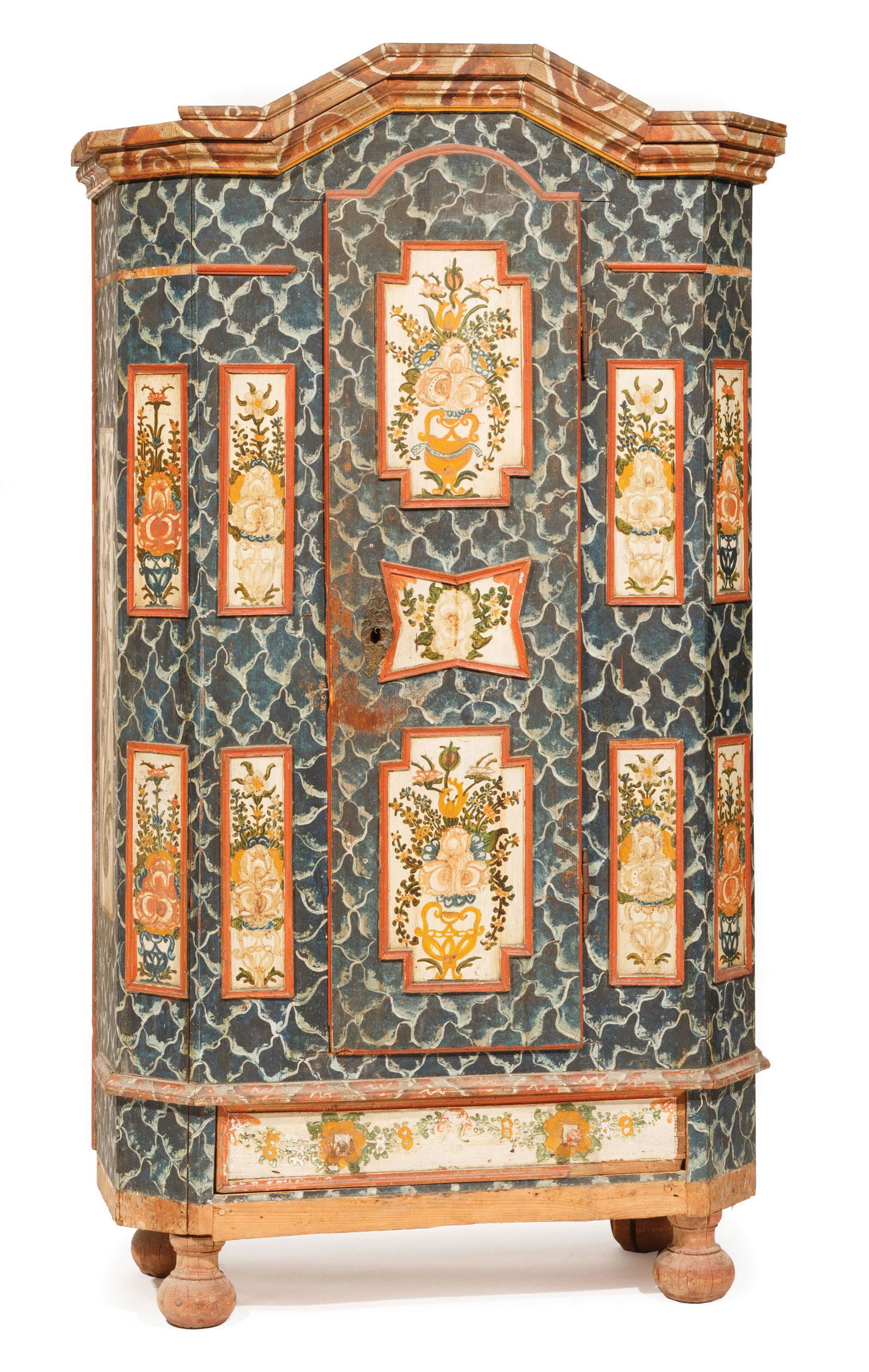 Antique Dutch Painted Armoire (1 of 5)