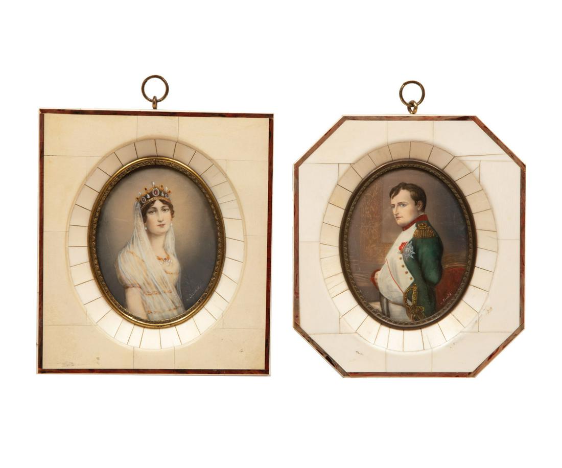 Portrait Miniatures of Napoleon and Josephine (1 of 2)
