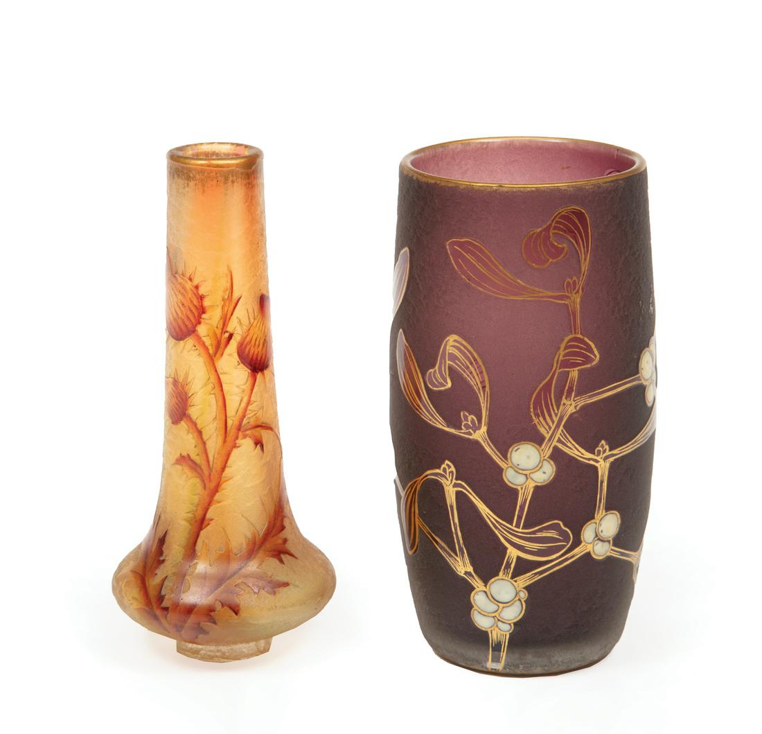 Two Daum Nancy Cameo Glass Table Articles (1 of 3)