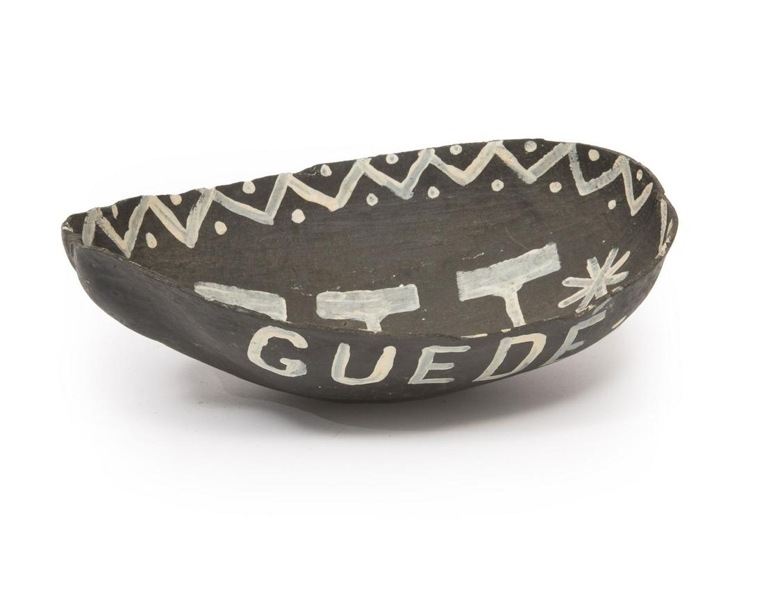 Haitian Painted Gourd Bowl (1 of 3)