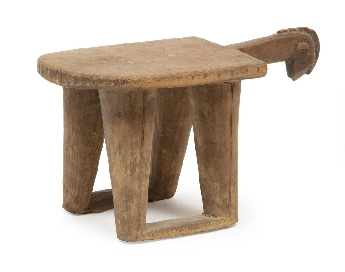 African Carved Wood Stool (1 of 4)