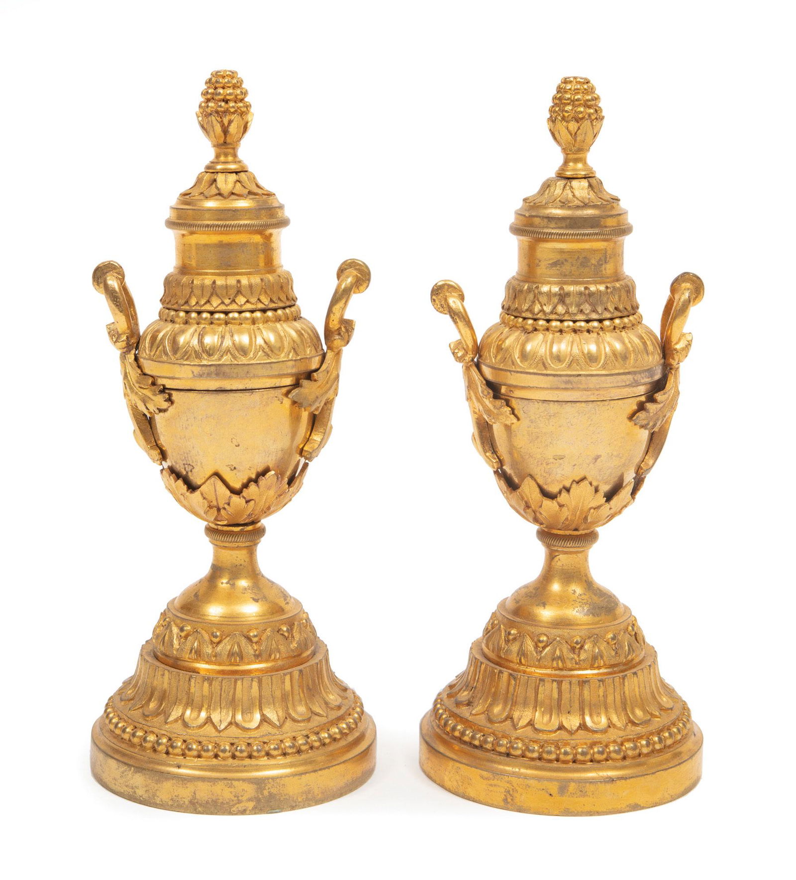 Diminutive Empire-Style Gilt Bronze Cassolettes (1 of 3)