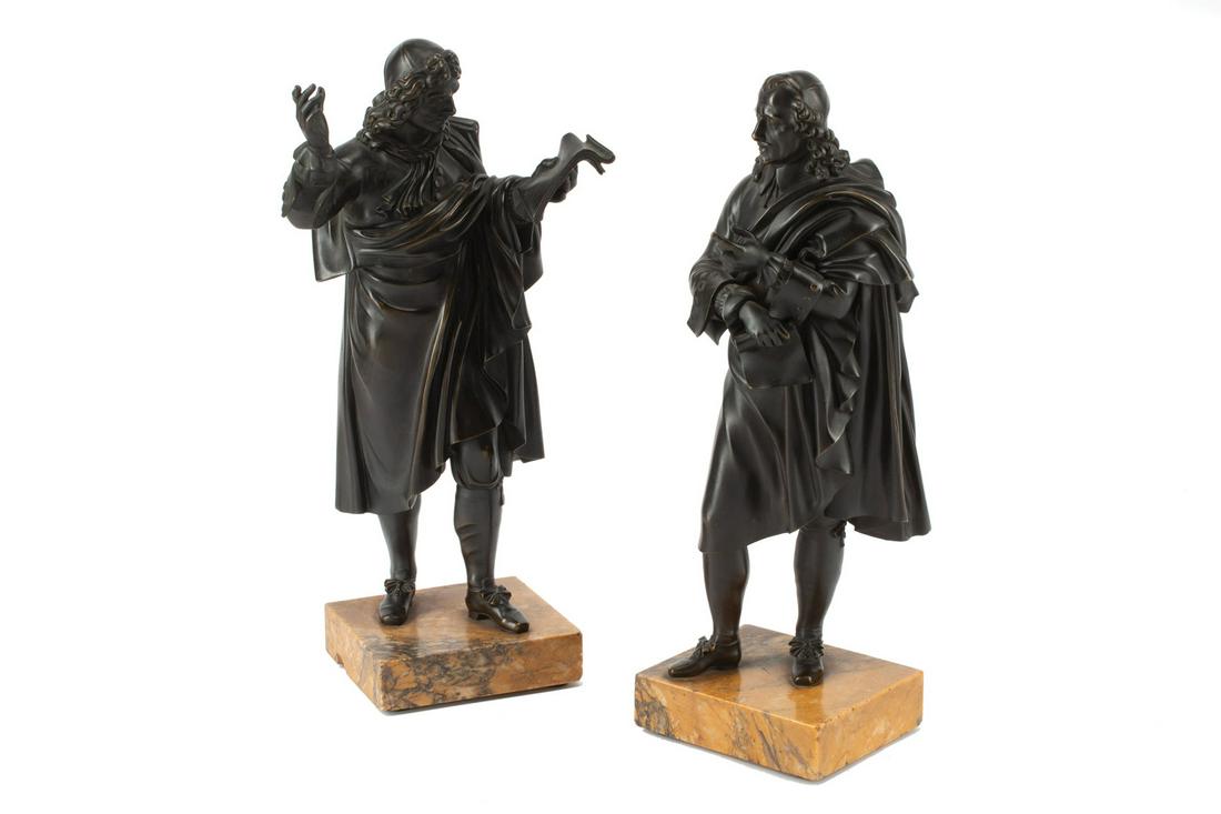 Pair of Patinated Bronze Figures of Noblemen (1 of 5)