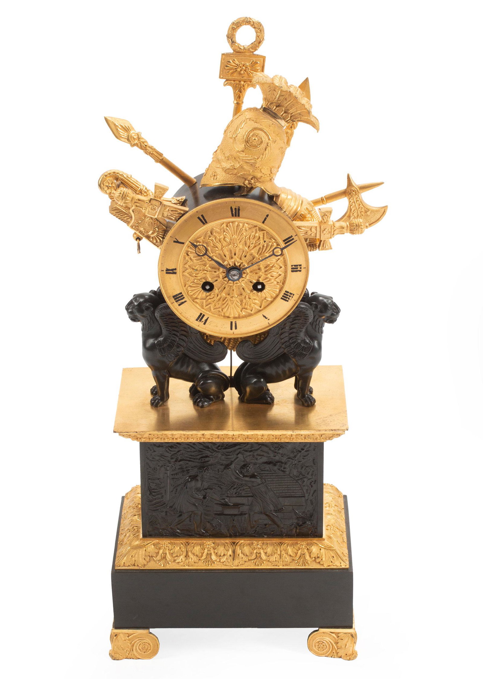 Charles X Patinated and Gilt Bronze Clock (1 of 12)