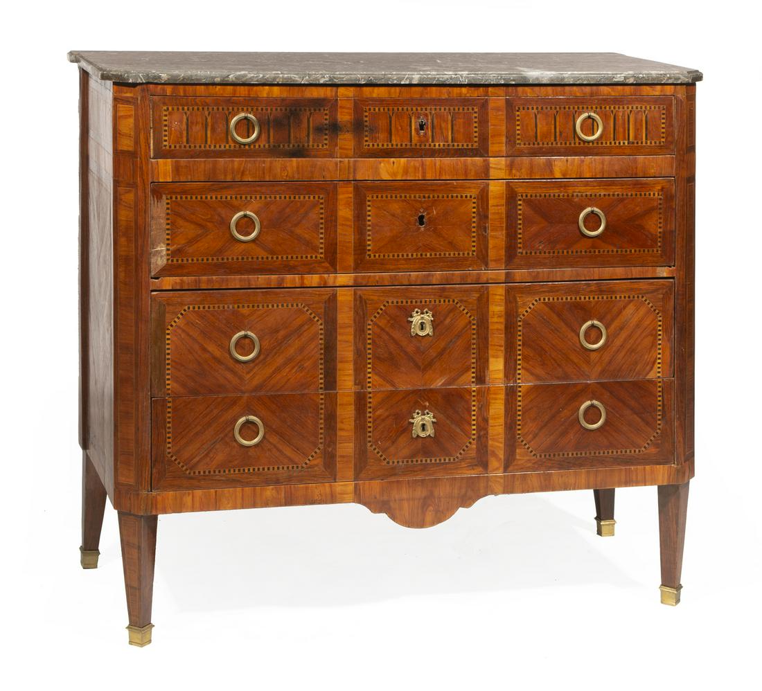 Continental Neoclassical Inlaid Kingwood Commode (1 of 4)