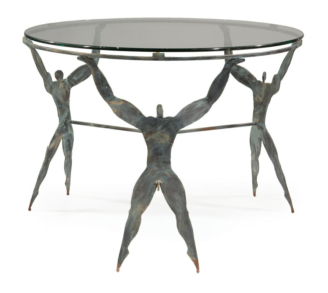 Mario Villa Patinated Metal Table (1 of 2)
