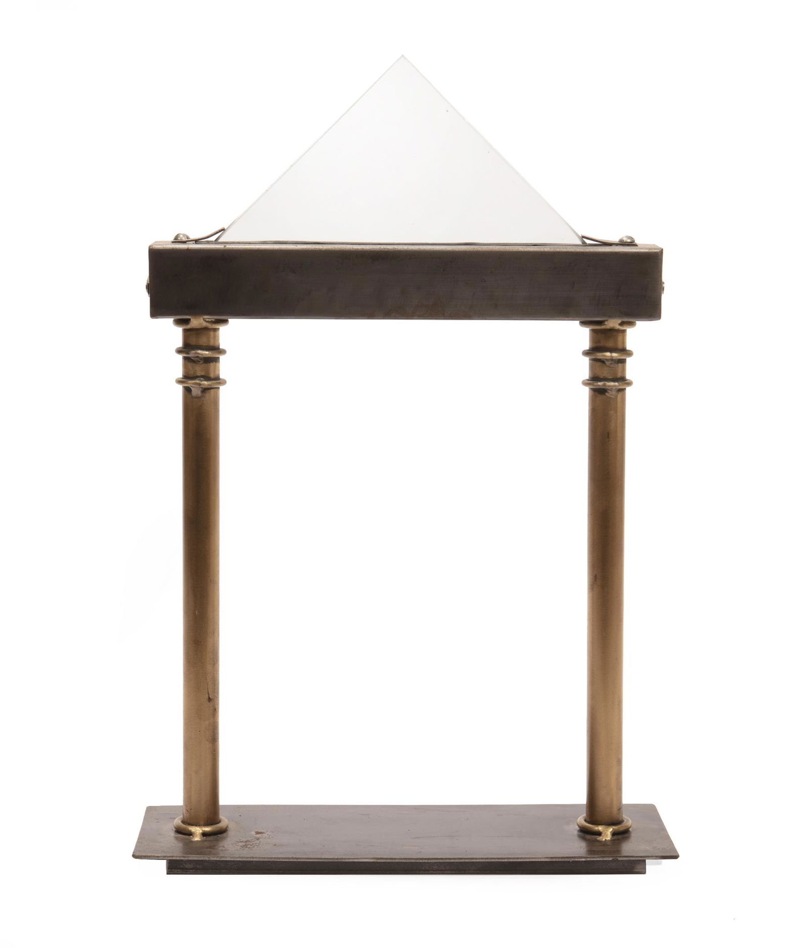 Mario Villa Patinated Metal and Glass Table Lamp (1 of 3)