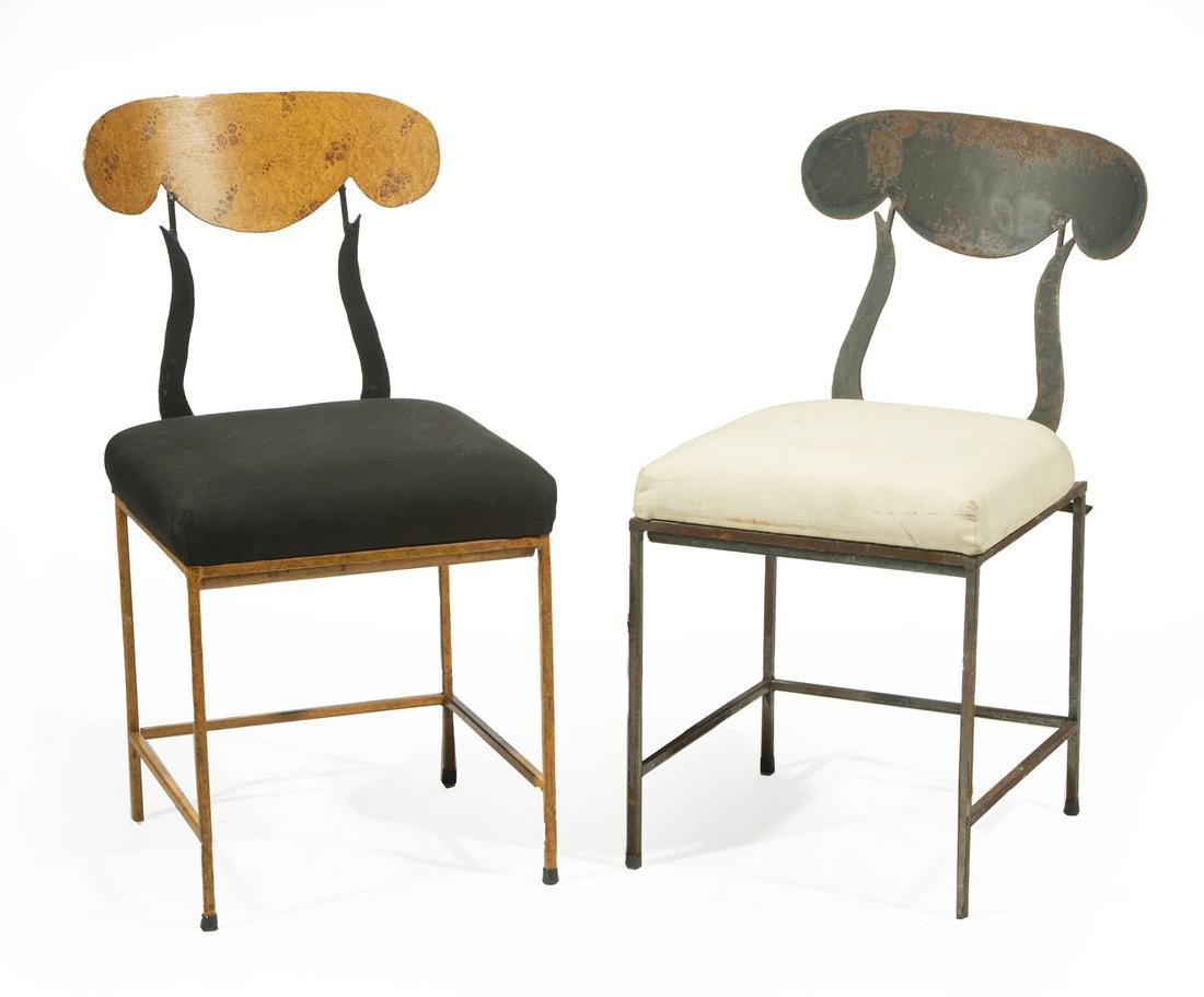 Mario Villa Patinated Metal Side Chair (1 of 3)