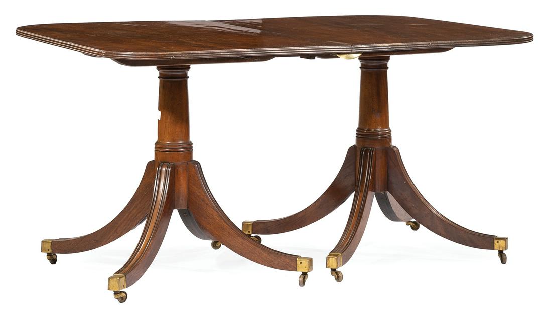 George III Mahogany Pedestal Dining Table (1 of 3)