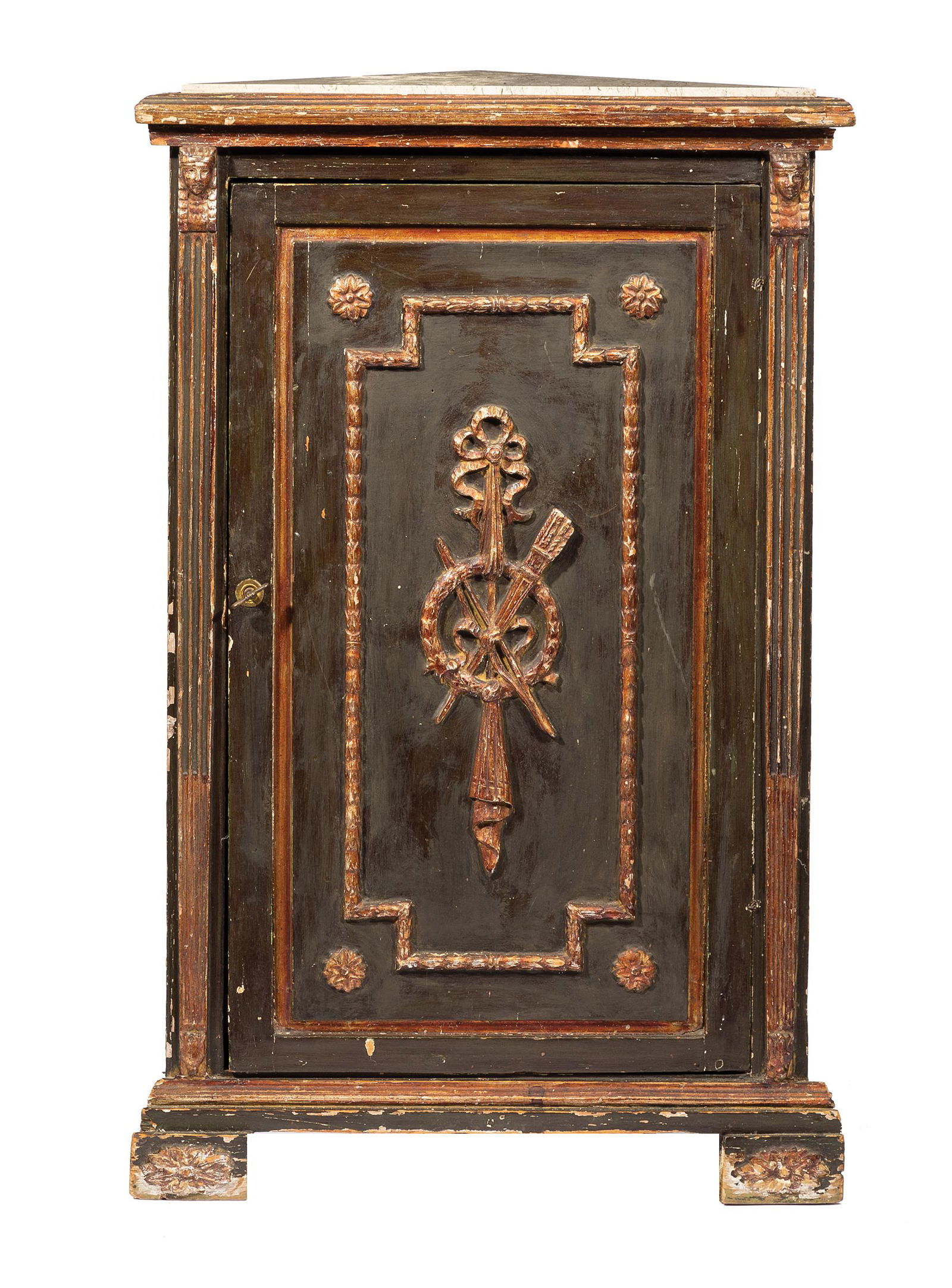 Italian Paint and Gilt-Decorated Encoignure (1 of 3)