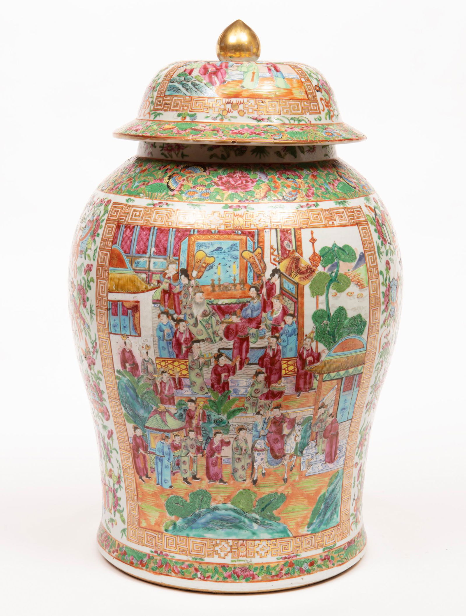 Chinese Export Famille Rose Porcelain Covered Jar (1 of 3)
