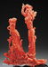 0197: Chinese Carved Coral Figural Group Two Beauties - 3