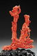 0197: Chinese Carved Coral Figural Group Two Beauties - 4