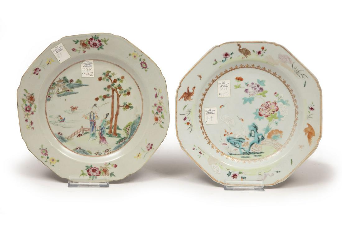Two Chinese Export Famille Rose Porcelain Dishes (1 of 14)