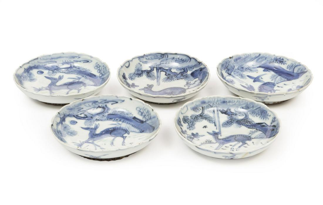 Chinese Export Blue and White Porcelain Dishes (1 of 4)