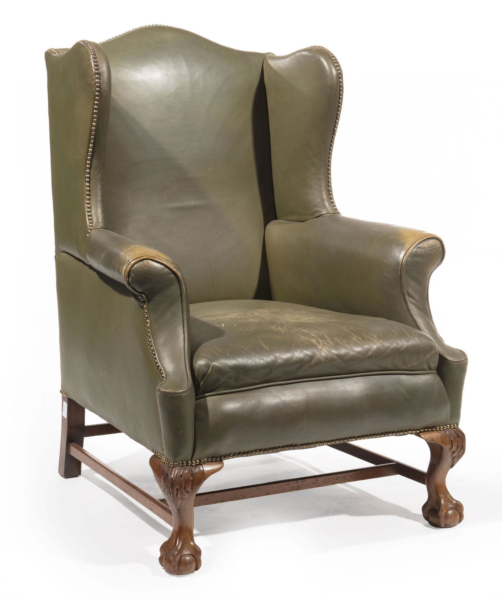 Georgian-Style Leather Wing Chair (1 of 3)
