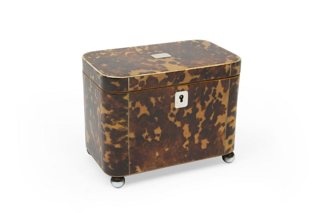 George III Tortoiseshell Tea Caddy (1 of 14)