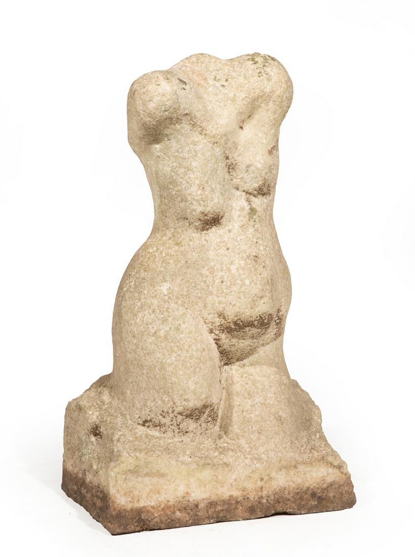 Carved Marble Torso of a Lady (1 of 3)