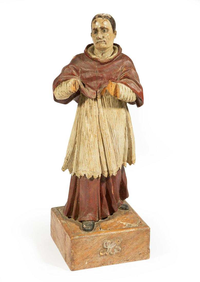 Carved and Polychrome Santo Figure (1 of 2)