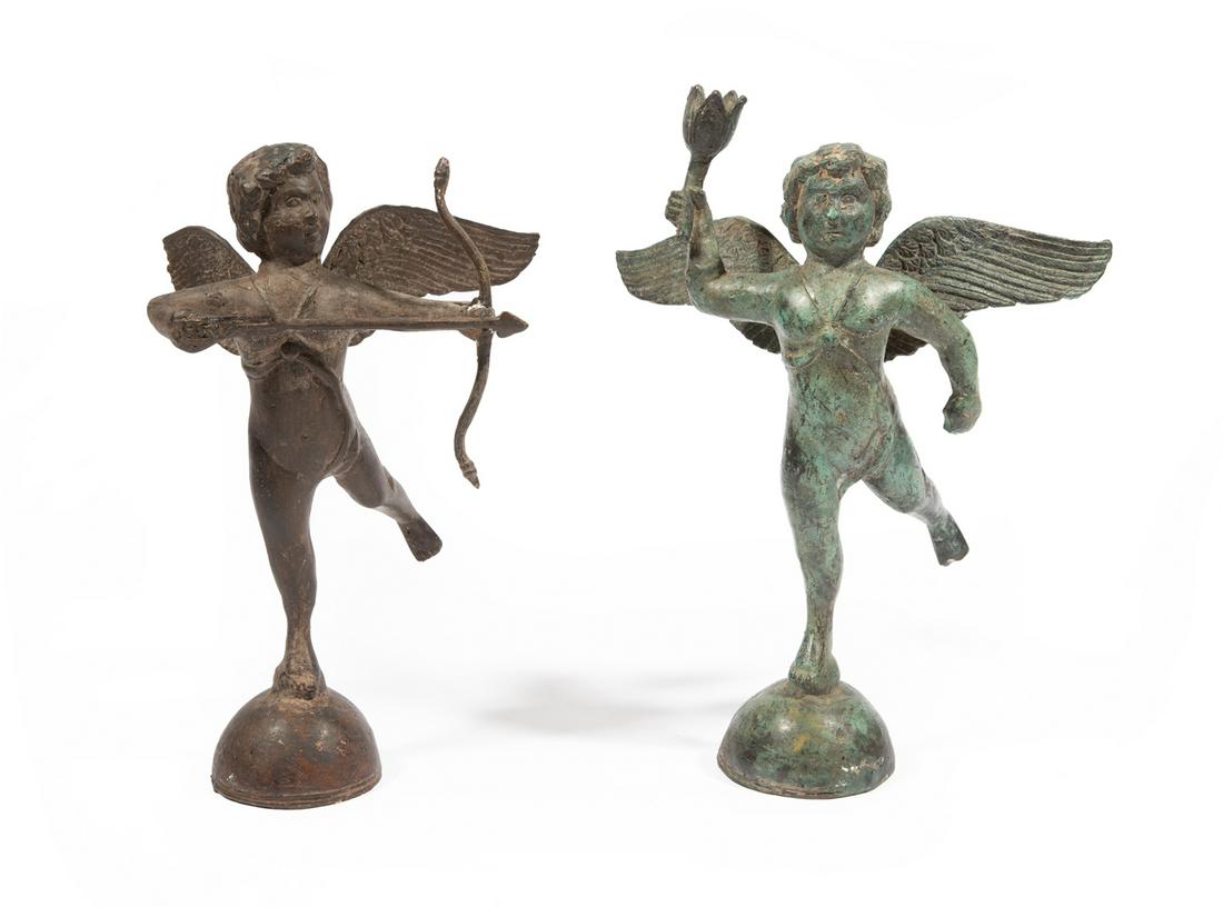 Continental Patinated Bronze Figures of Angels (1 of 2)