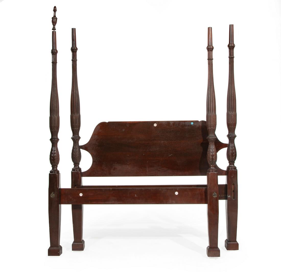 Federal-Style Carved Mahogany Tall Post Bed (1 of 3)