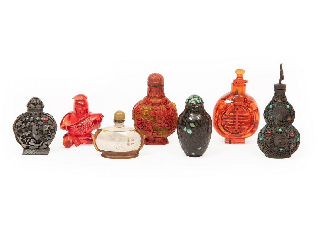 Six Chinese Snuff Bottles (1 of 4)