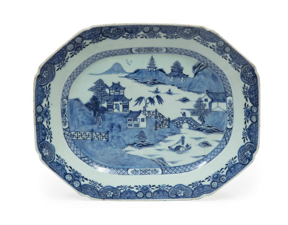 Chinese Export Porcelain Octagonal Platter (1 of 3)