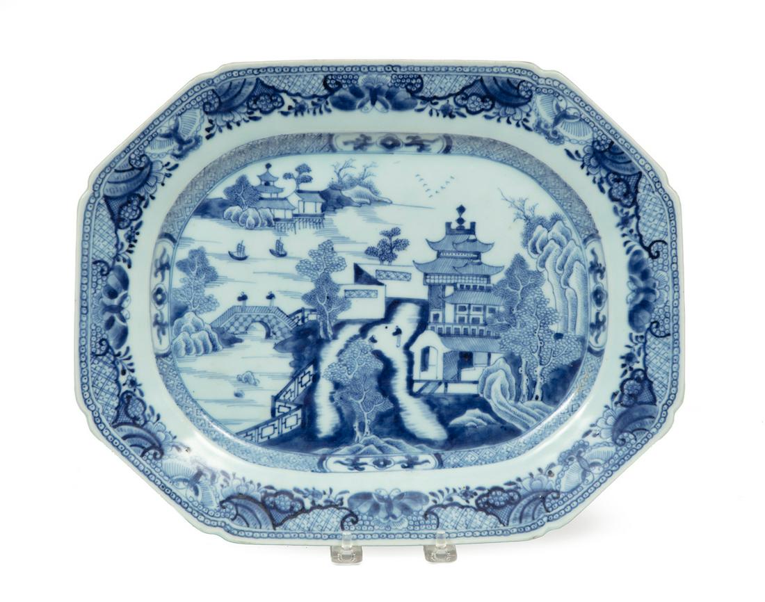 Chinese Export Porcelain Octagonal Platter (1 of 3)