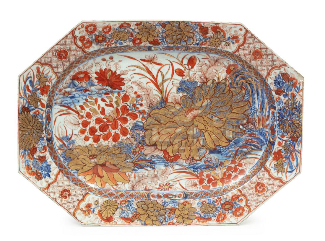 Gilt Clobbered Chinese Export Imari Platter (1 of 11)