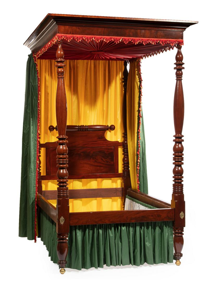 Fine Louisiana Carved Mahogany Tester Bed (1 of 17)