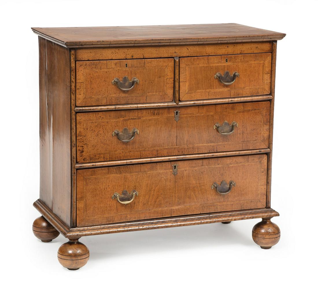 Herringbone Banded Walnut Chest of Drawers (1 of 14)