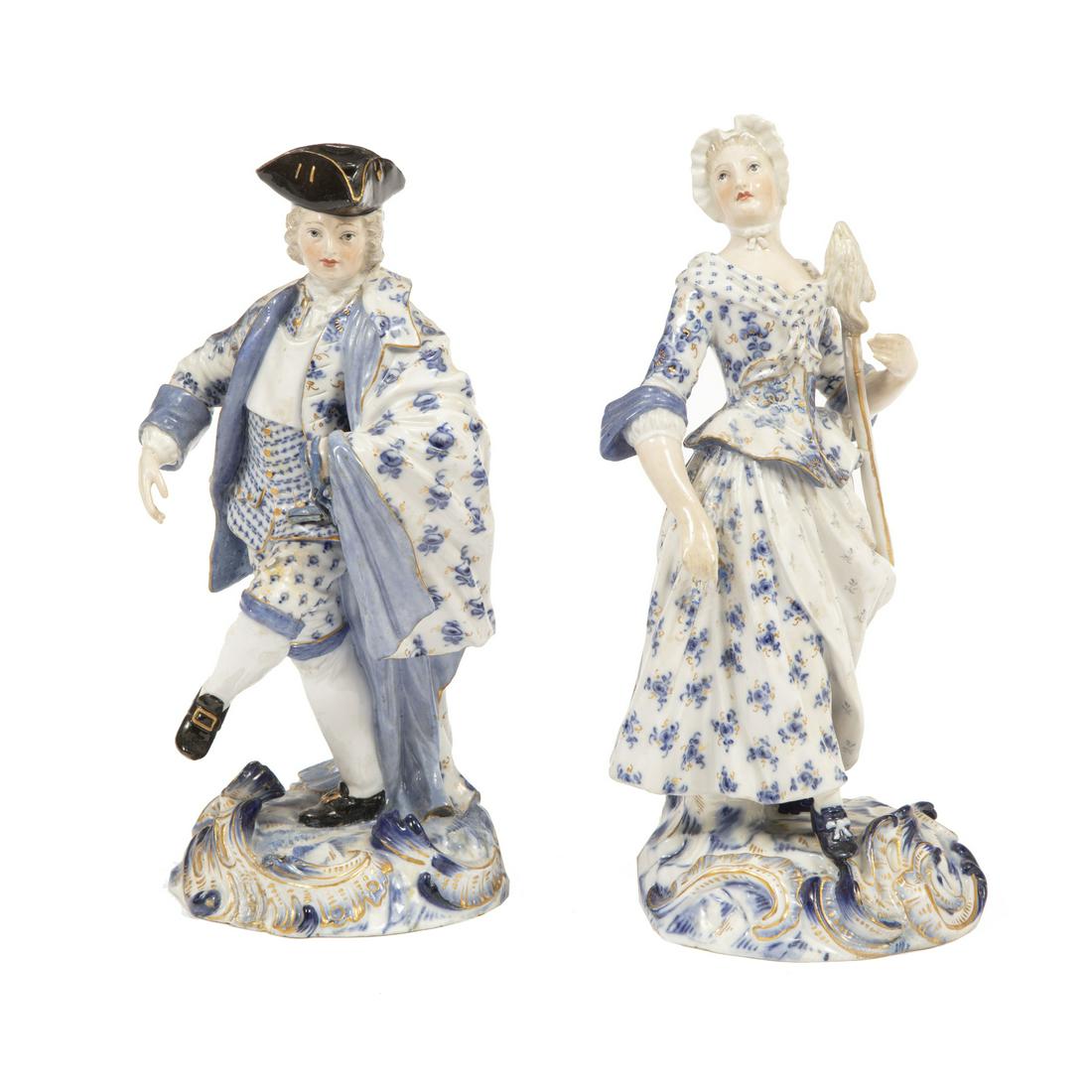 Meissen Blue and White Porcelain Figures (1 of 3)