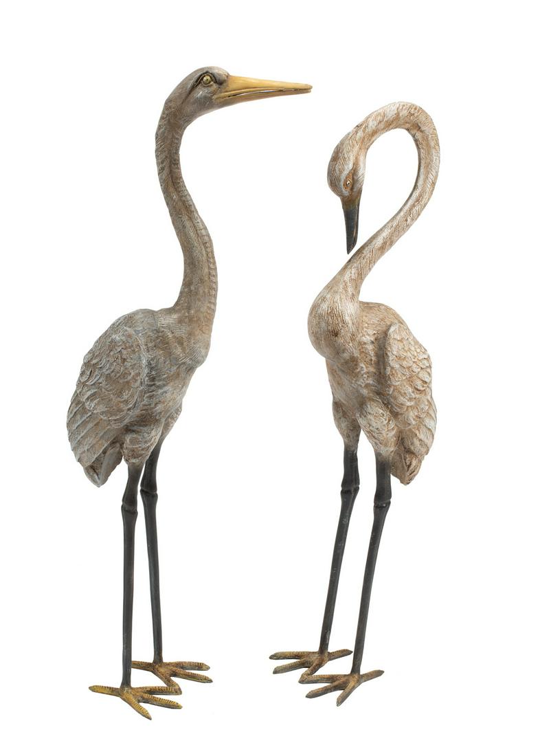 Austrian Cold Painted Bronze Figures of Cranes (1 of 4)