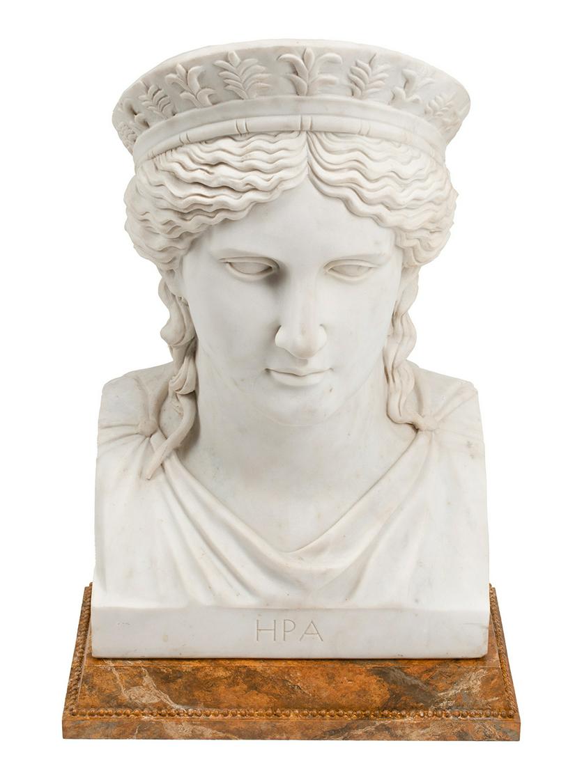 White Marble Bust of Goddess Hera (1 of 3)