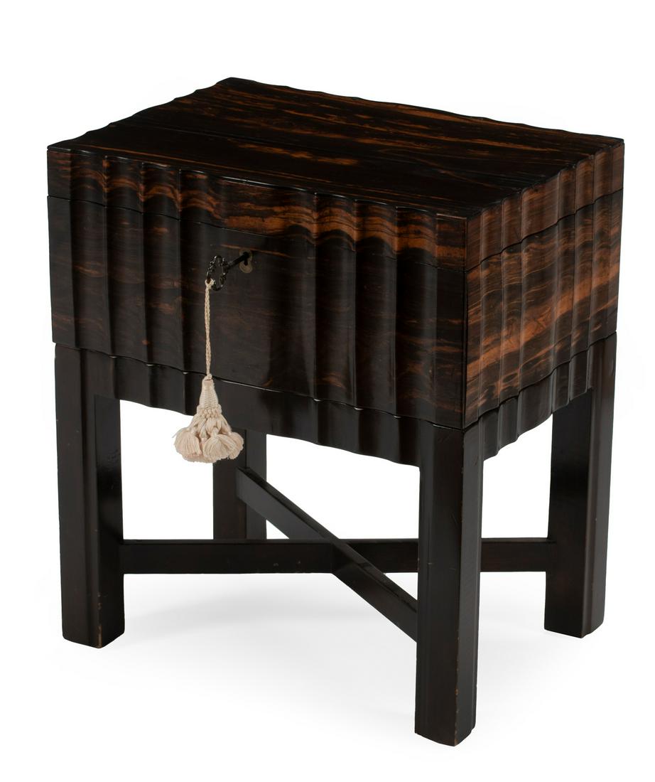 Anglo Colonial-Style Exotic Woods Chest-on-Stand (1 of 3)