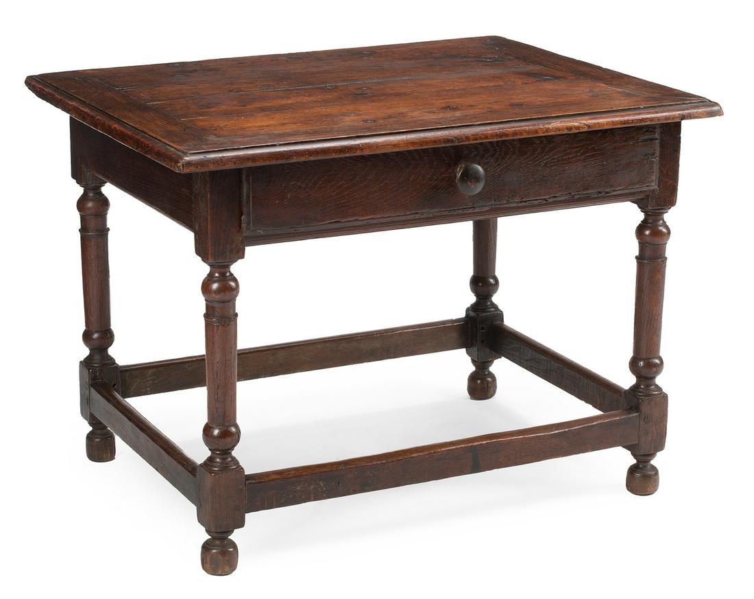 William and Mary-Style Oak Side Table (1 of 3)