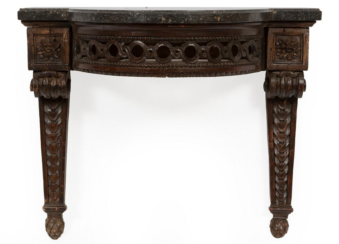 Louis XVI Carved Walnut Console (1 of 2)