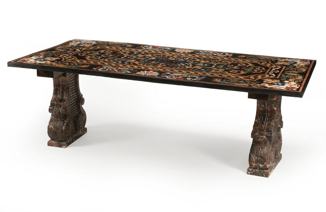 Large Italian Marble and Pietra Dura Table (1 of 5)