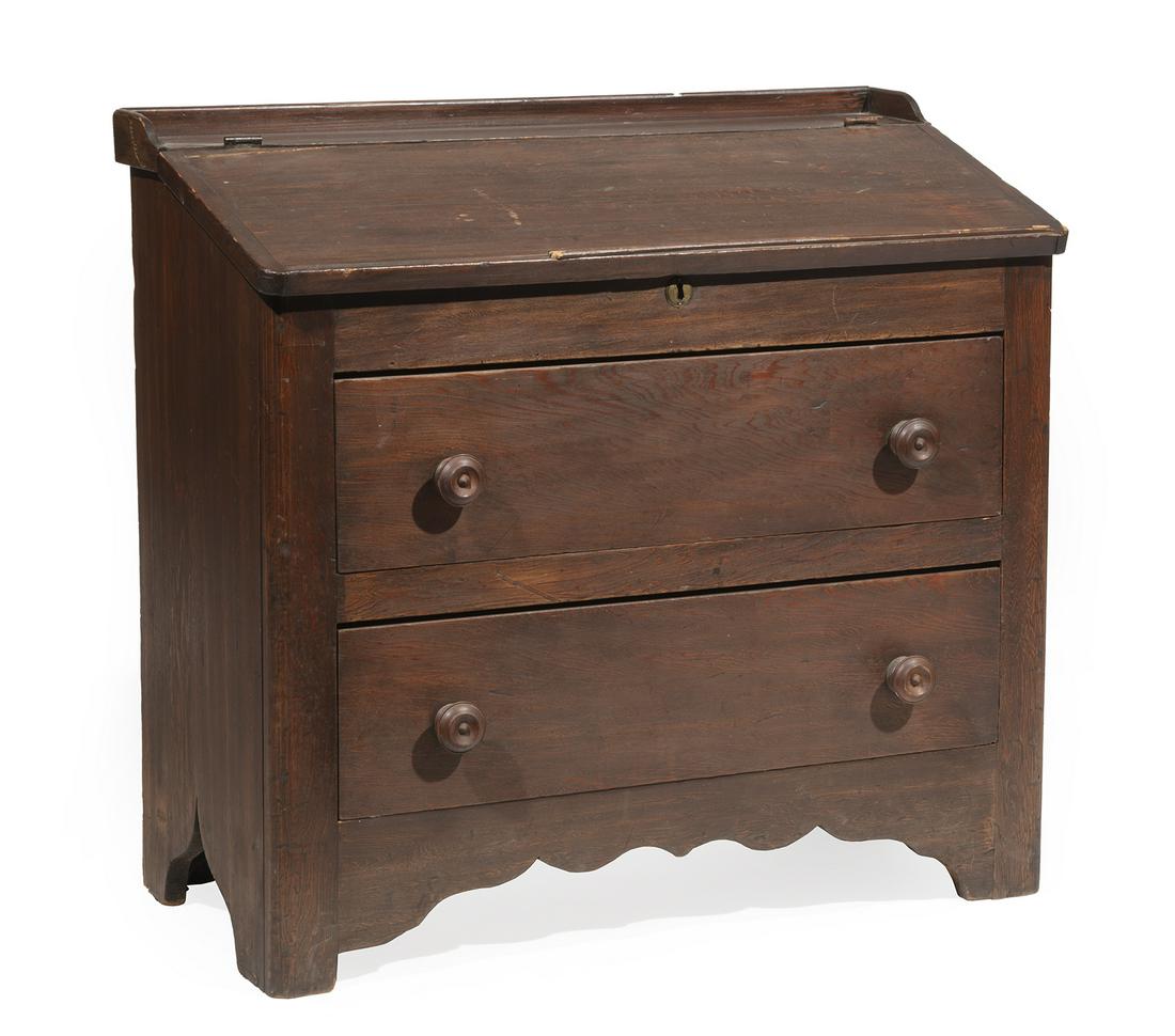 Acadian Carved Cypress Desk (1 of 2)