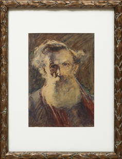 Ellsworth Woodward (American/Louisiana, 1861): Ellsworth Woodward (American/Louisiana, 1861-1939) , "The Elder (Joseph Meyer)", watercolor on board mounted to heavy board, signed lower left, 15 in. x 10 1/2 in., framed. Exh.: "Louisiana Artists: F